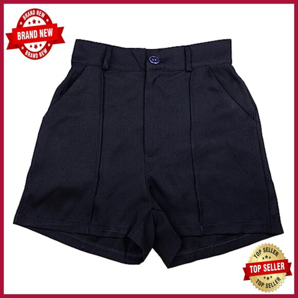 Women's 3-Piece Blazer Set with Crop Top and Shorts Slim Fit Business Suit - Picture 6 of 7